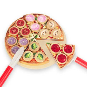 WoodenEdu wooden pizza toy set encouraging screen-free imaginative cooking