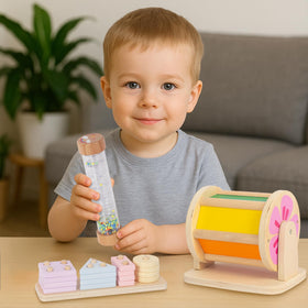 WOODENFUN gift box packaging makes gifting easy for baby showers and birthdays.