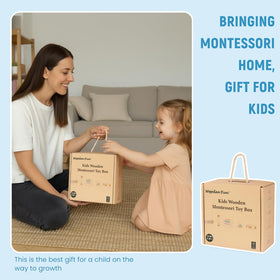 WOODENFUN shape sorter builds hand-eye coordination through playful sorting tasks.