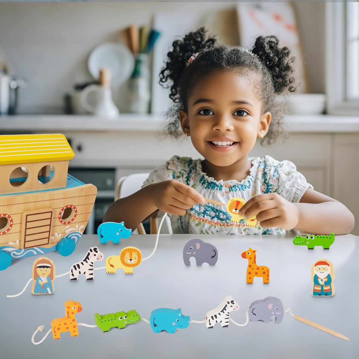 WOODENFUN toddler-friendly shape sorter supports early learning and problem solving