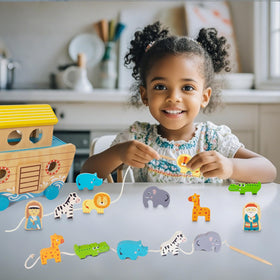 WOODENFUN toddler-friendly shape sorter supports early learning and problem solving