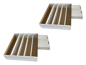 Woodhaven 5000-count card storage box top view shows durable construction for large collections.