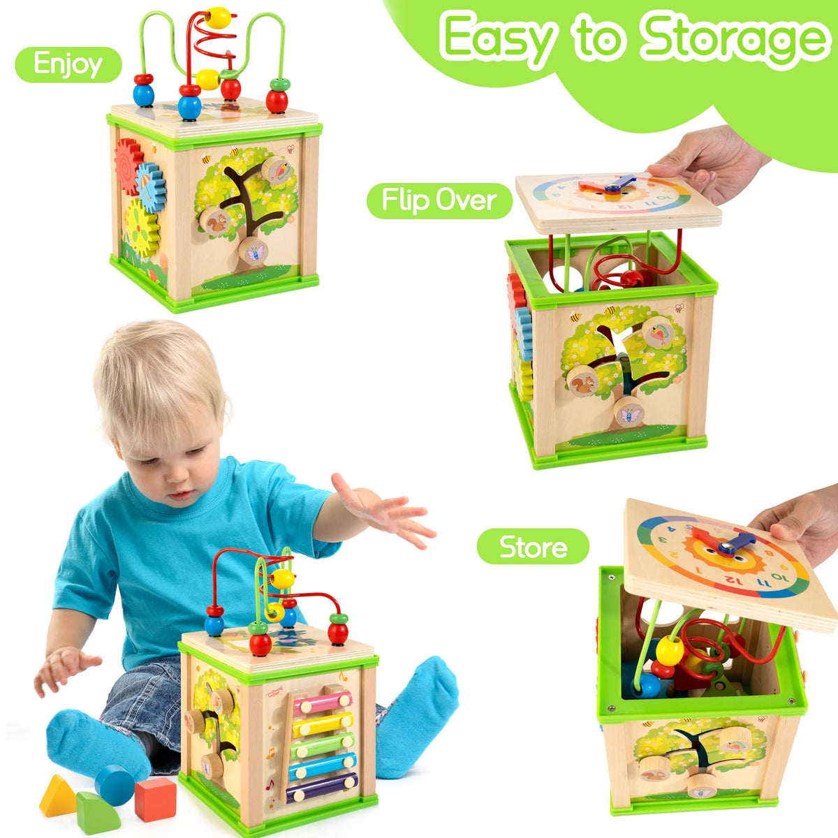 Woodmam animal sliding game for storytelling and sequence play