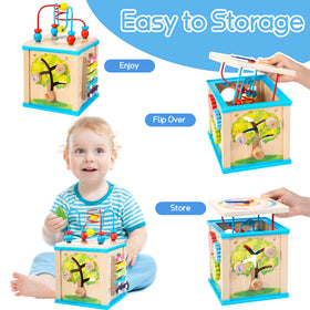 WOODMAM animal sliding game promotes hand-eye coordination and focus.