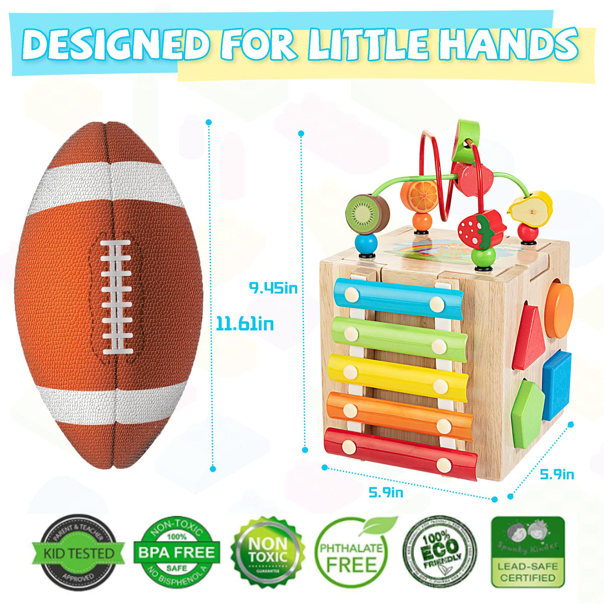 WOODMAM Bravmate Cube spinning gears stimulates problem solving and curiosity.