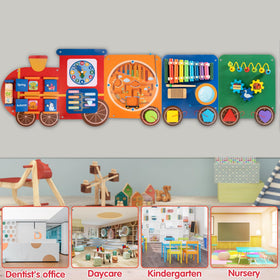 WOODMAM Color Shape Recognition Panel aids early cognitive development through sensory tasks