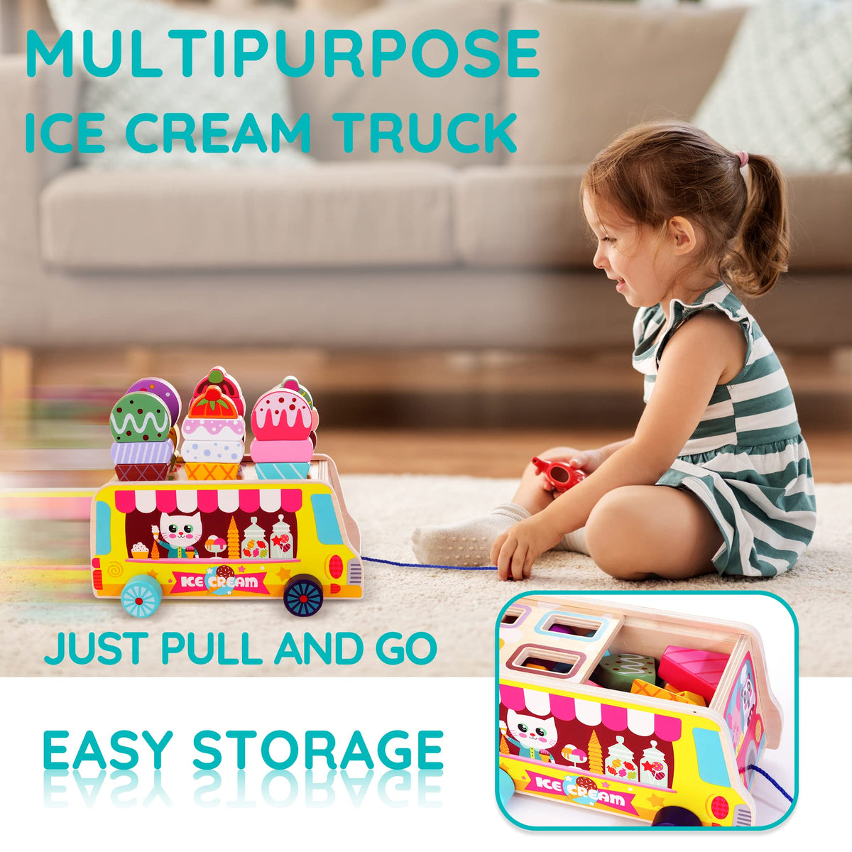 WOODMAM HelloWood colorful ice-cream pieces spark visual sorting and pattern exploration.