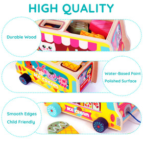 WOODMAM HelloWood safe water-based paint and smooth edges ensure toddler-friendly construction.