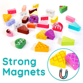 WOODMAM HelloWood six top holes organize scoops for easy, engaging setup.
