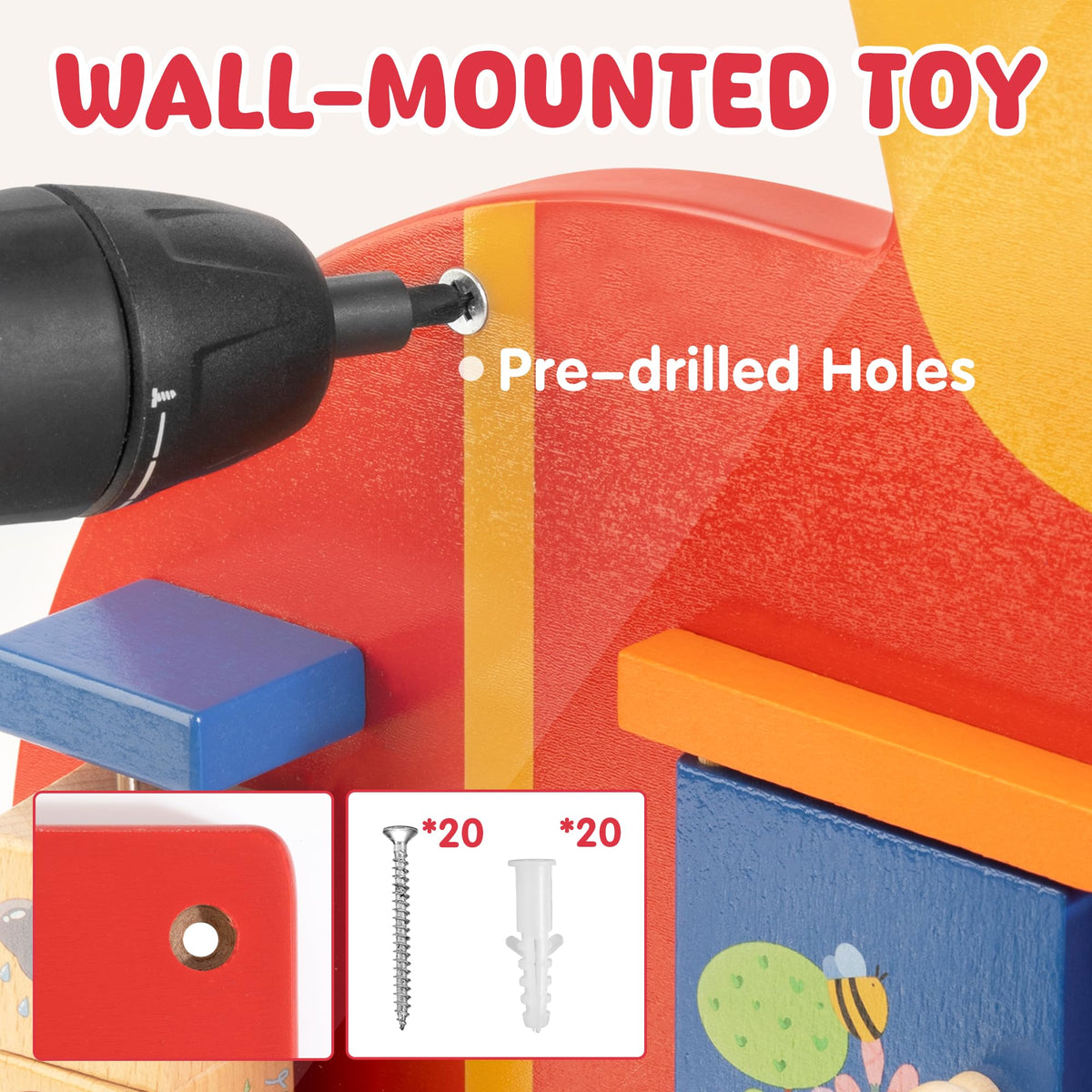 WOODMAM Indoor Playroom Decor Panel brightens walls while kids stay active