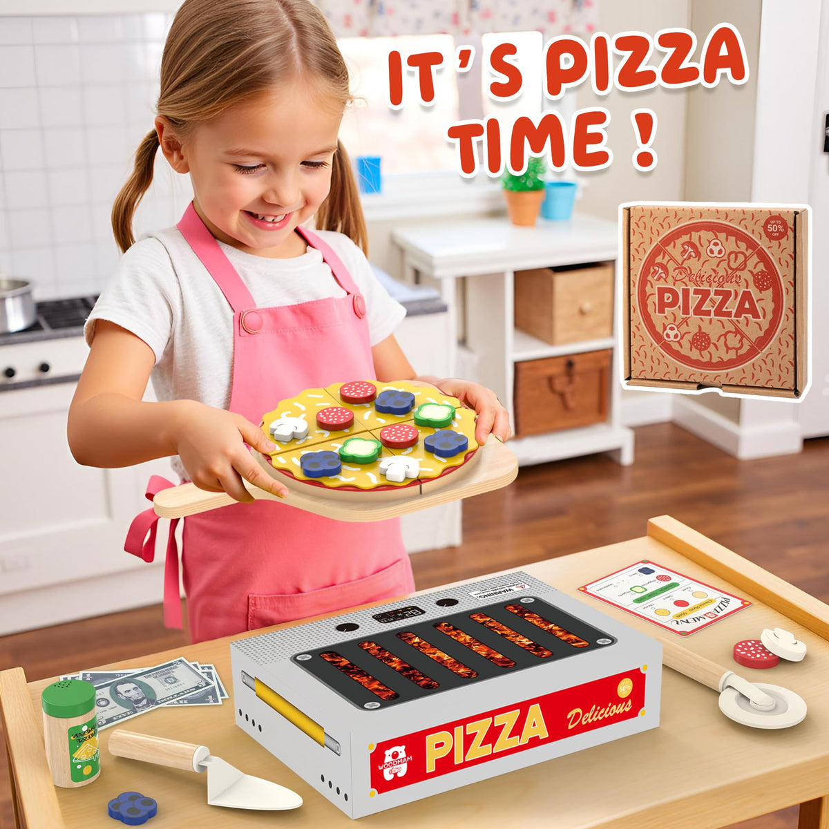 Woodmam Montessori-inspired play surface stimulates fine motor skills through hands-on tasks
