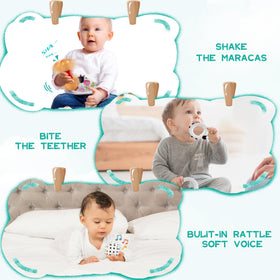 WOODMAM black and white cards encourage visual tracking and curiosity.