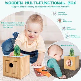 WOODMAM flash card book supports color and shape recognition during play.