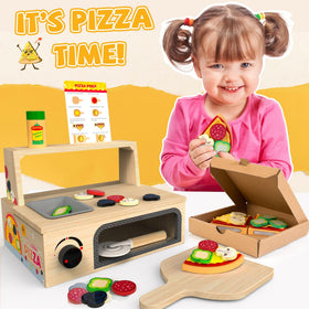 WOODMAM gift-ready pizza toy for birthdays and holidays