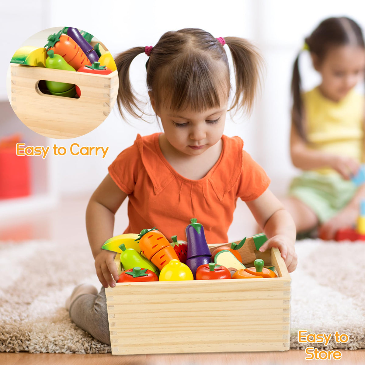 WOODMAM pieces with smooth edges ensure safe, gentle touch during play