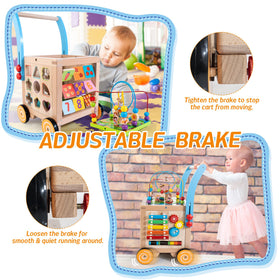 WOODMAM safe non-toxic paint and non-slip wheels ensure gentle, secure exploration.
