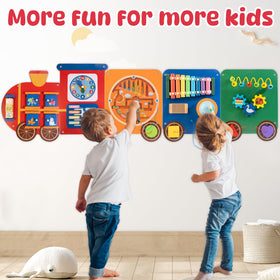 WOODMAM Toddler Montessori Learning Panel enhances hand eye coordination during play
