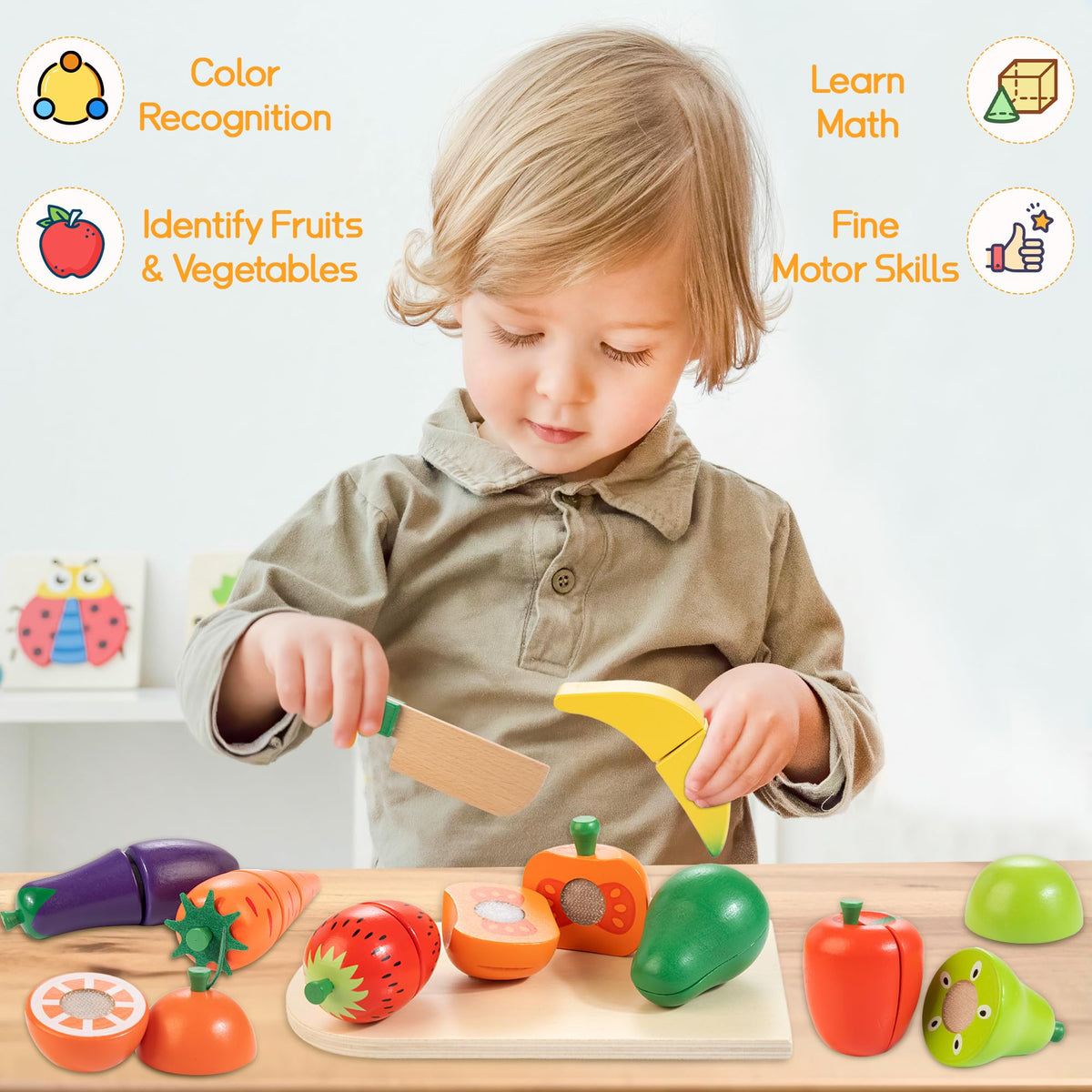 WOODMAM travel-friendly kit for on-the-go pretend play and learning