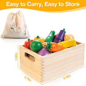 WOODMAM wooden chopping board for pretend meal prep and role play