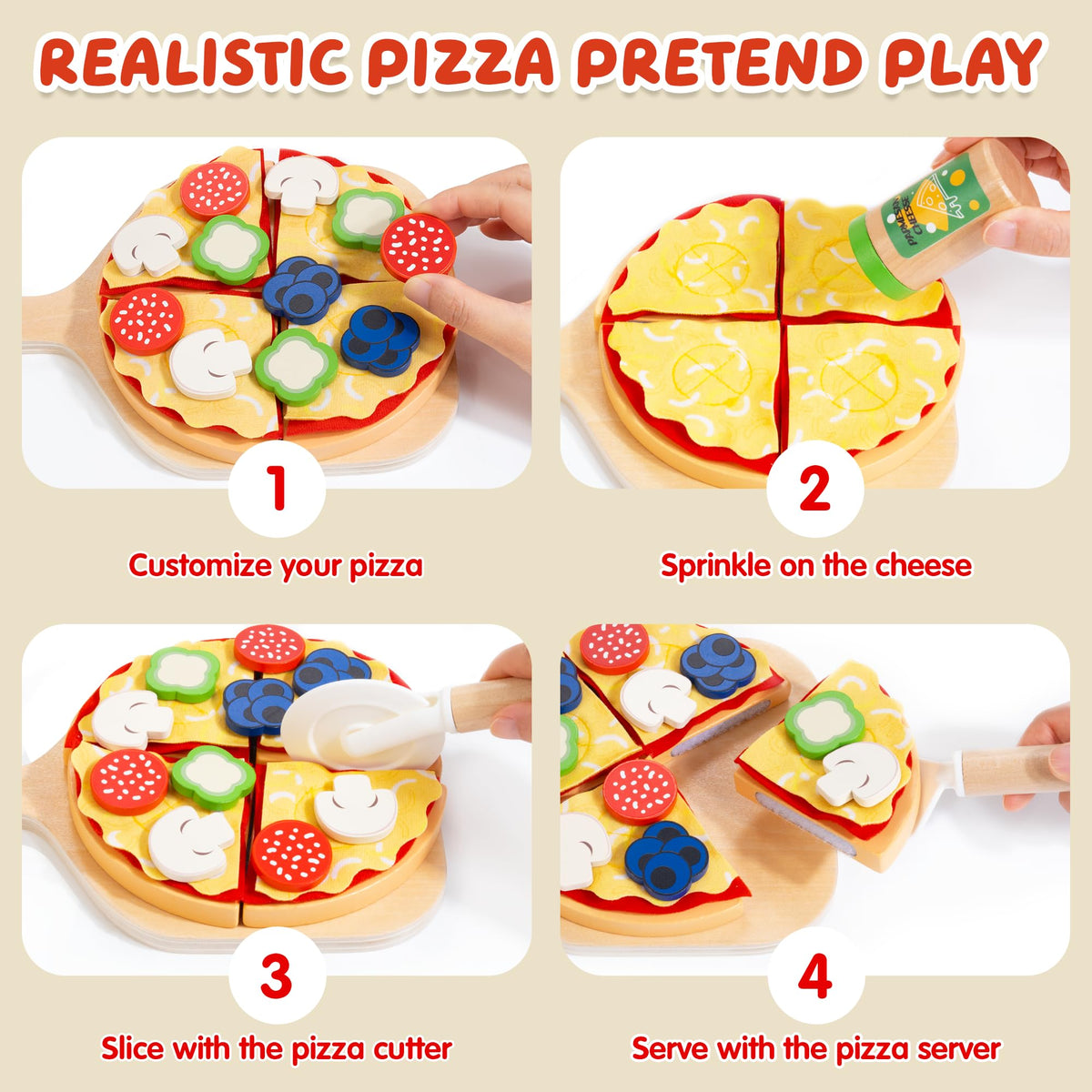 Woodmam wooden oven and tools for realistic kitchen pretend play