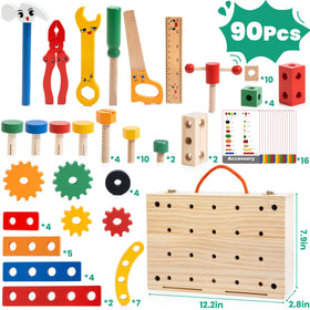 WOODMAM Wooden tools and attachments for realistic pretend play and building confidence.