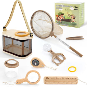 WoodsyJoy Bug Catcher Kit butterfly net for safe backyard exploration.