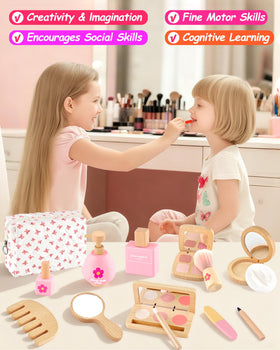 WoodsyJoy pretend makeup kit perfume bottle adds role play scent-like detail for imaginative fashion moments.