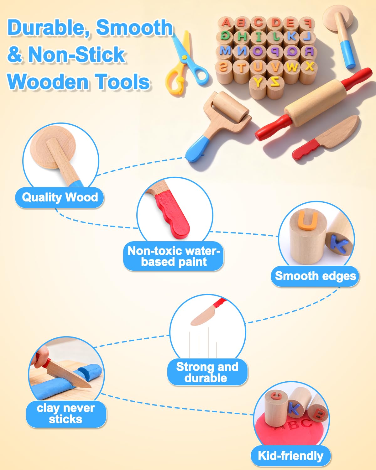 WoodsyJoy pizza cutter provides fun shaping and clean slices.