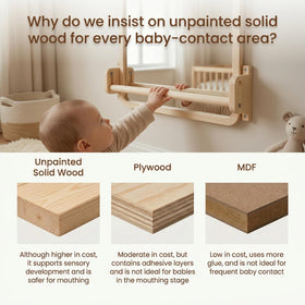 Woodtoe adjustable-height grows with your child.