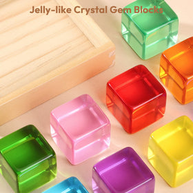 Woodtoe child stacking blocks engaged in building activity