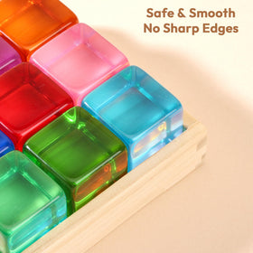 Woodtoe classroom-ready rainbow block set for home or school