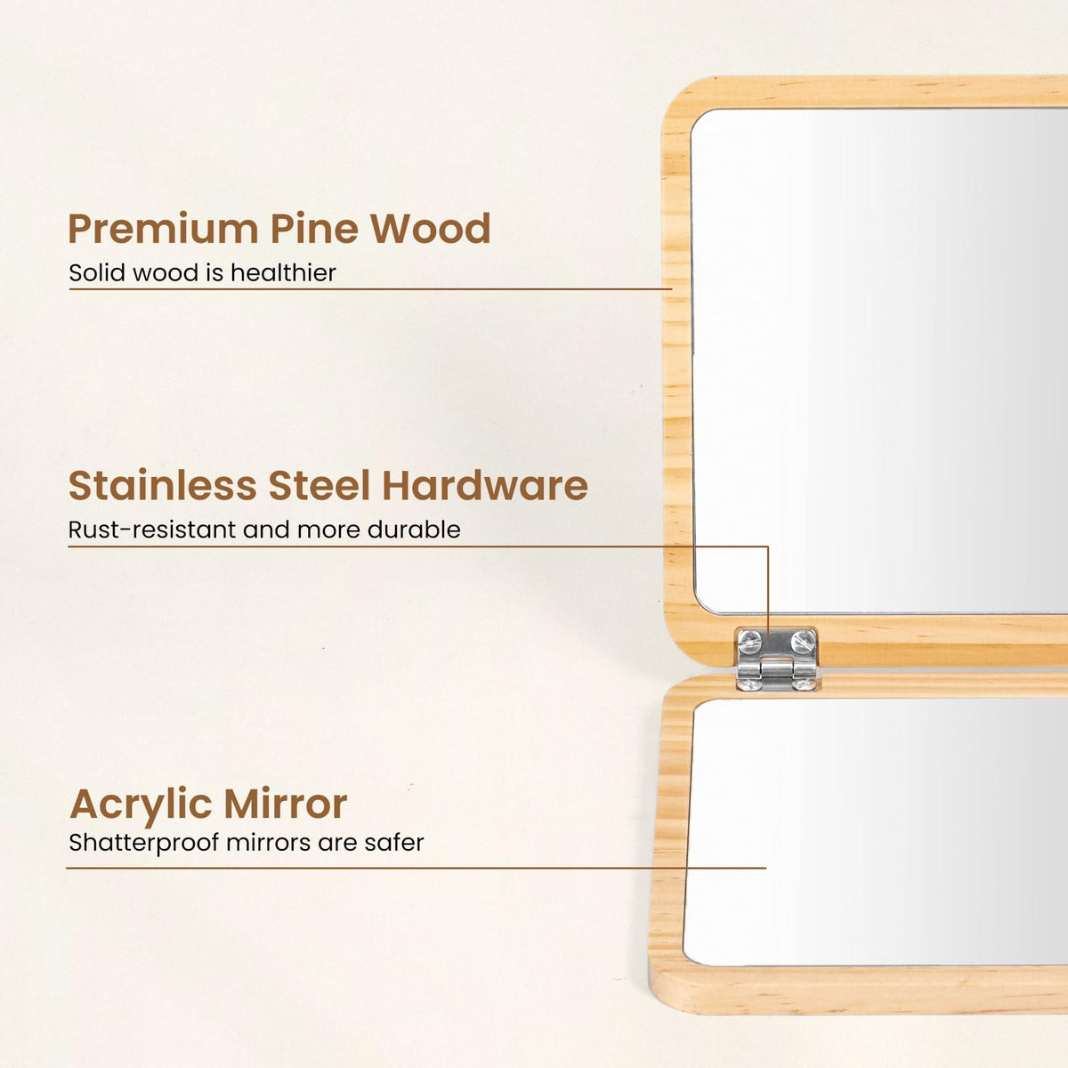 Woodtoe compact travel-ready packaging simplifies storage and trips.
