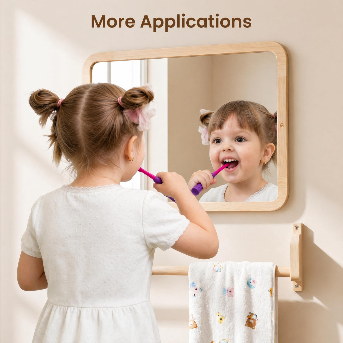 Woodtoe detachable-frame adapts into photos or art display.
