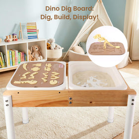 Woodtoe dinosaur puzzle 2D and 3D inserts encourage problem solving