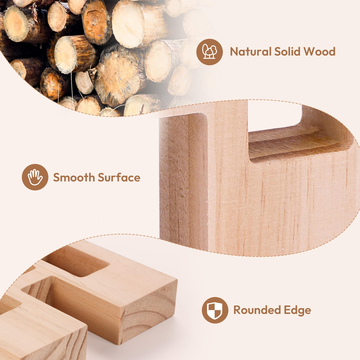 Woodtoe Montessori-inspired stacking game supports early learning