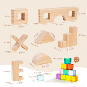 Woodtoe set ideal for playrooms and classrooms as an educational toy
