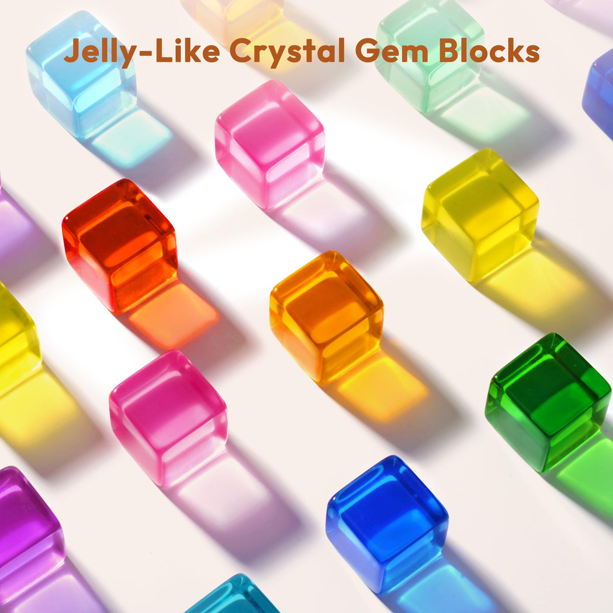Woodtoe Rainbow Blocks color mixing in sunlight promotes visual exploration and sensory delight