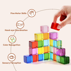 Woodtoe Rainbow Blocks Montessori-inspired gift for young builders