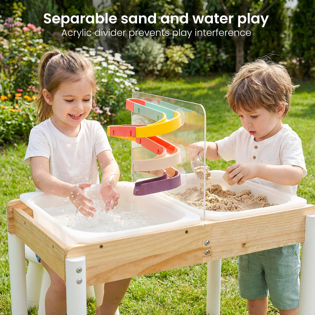 Woodtoe sensory table acrylic board used for drawings and easy cleanup