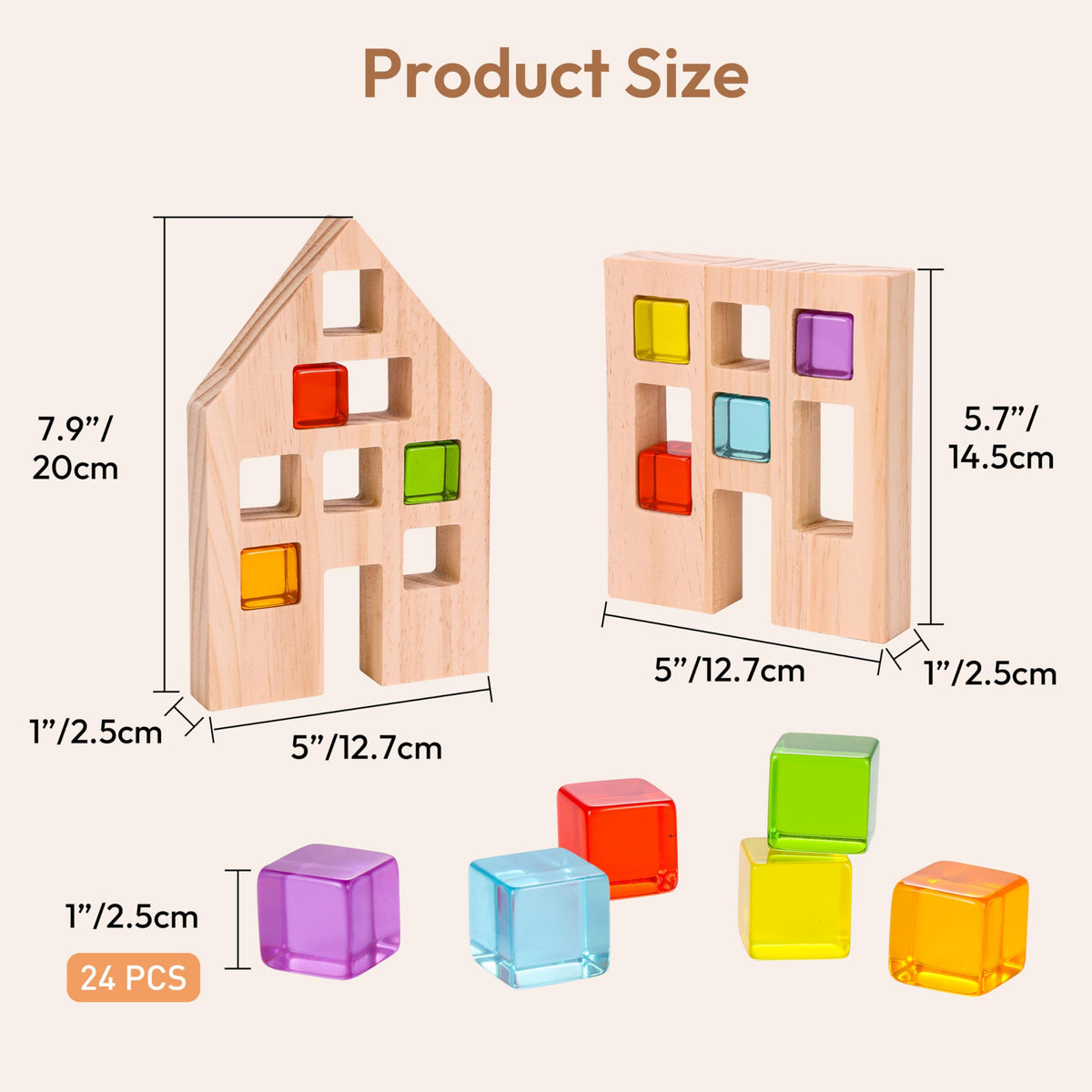 Woodtoe stacking toys for toddlers ages 3 to 6