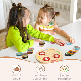 Woodtoe sustainably sourced pine wood offers durable, safe tactile play.