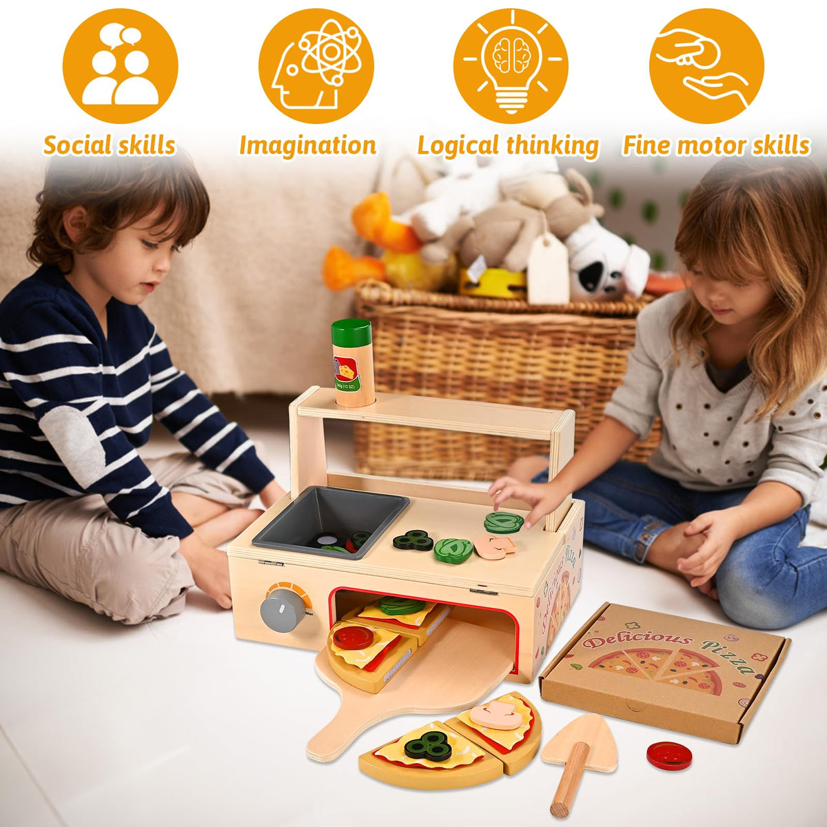 WoodTrove-foldable-design-for-storage makes cleanup quick after play.