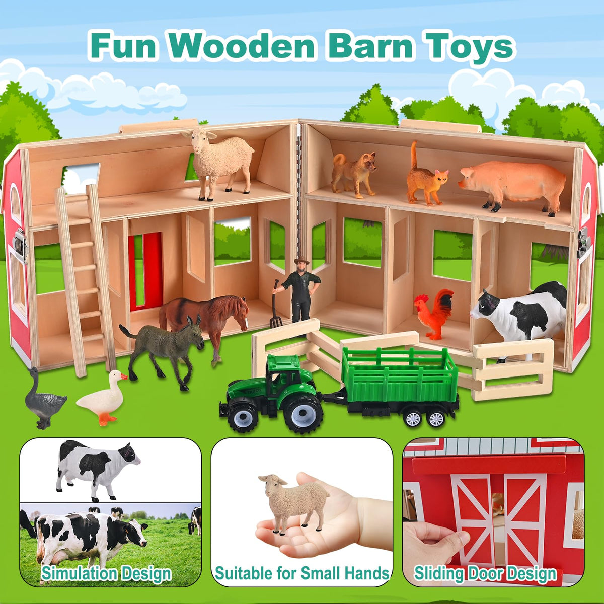 WoodTrove foldable fence for portable corral setups during playtime