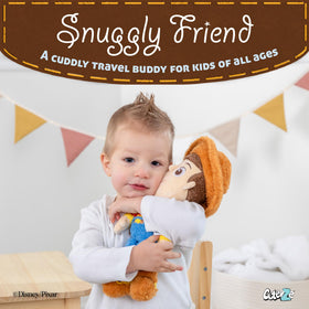 Kids Preferred Woody plush embroidered sheriff badge detail enhances authenticity.