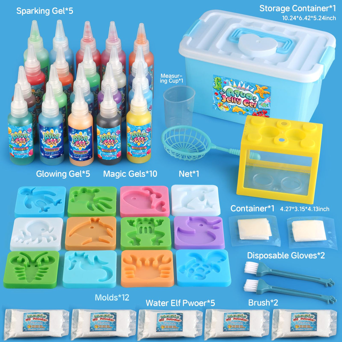 Wookidel creative desk setup with gels and molds for spark of creativity