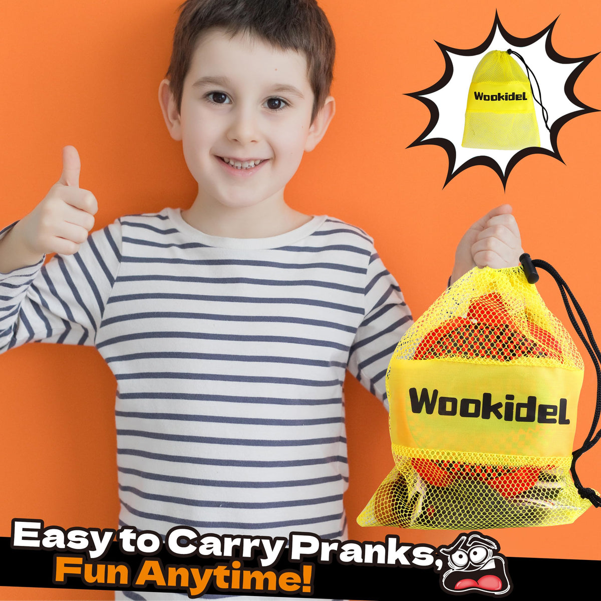 Wookidel prank kit props spread for spontaneous, fun surprises