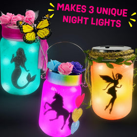 WOOODLIFY LED night lights in jars create a cozy glow in kids' rooms.