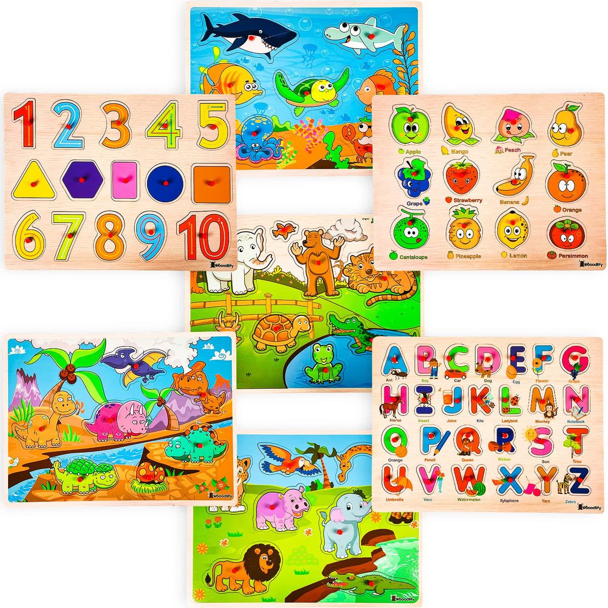 WOOODLIFY dinosaur puzzle stimulates curiosity and fine motor skills.