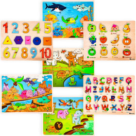 WOOODLIFY dinosaur puzzle stimulates curiosity and fine motor skills.