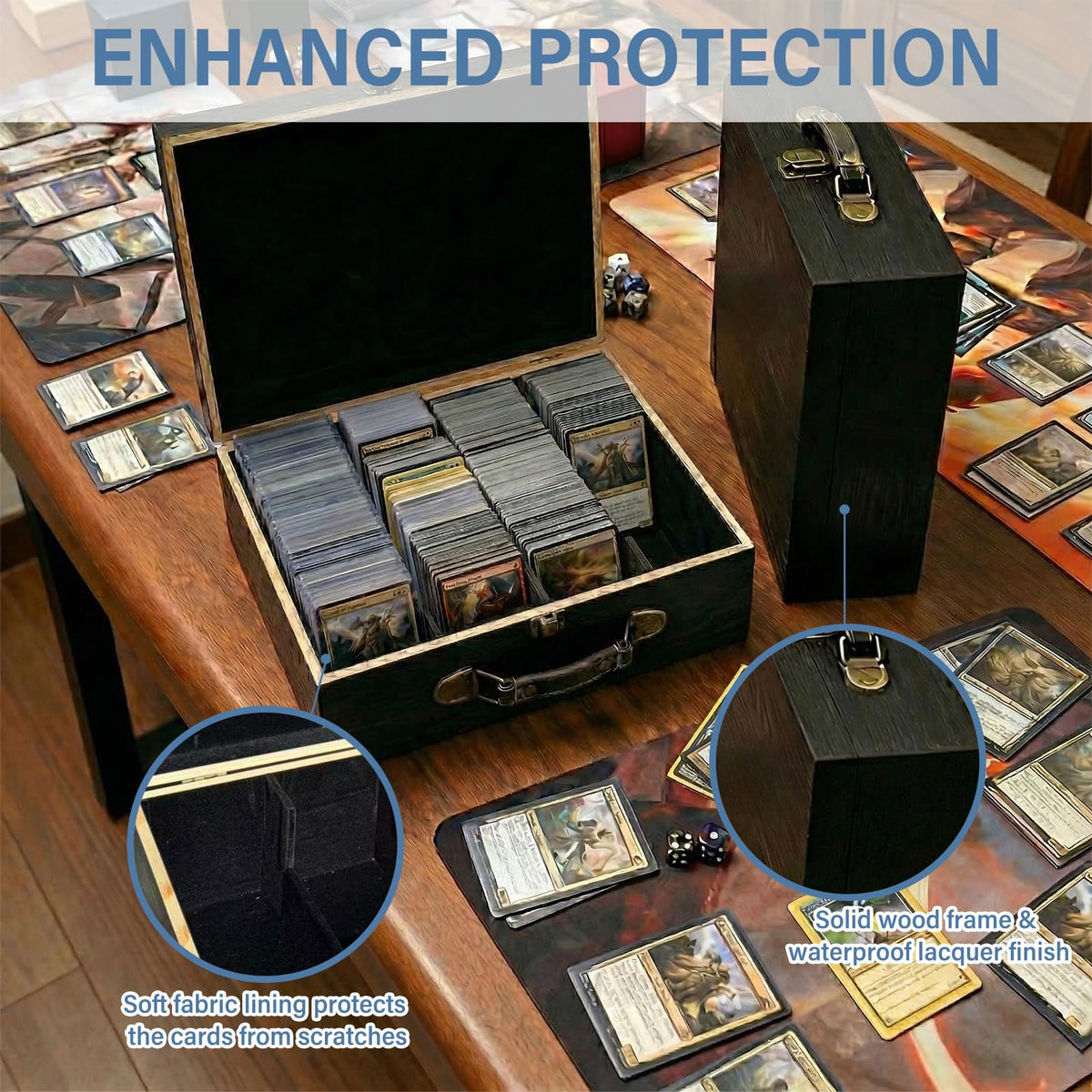 WooOrganix lockable design and handle enable safe transport to games and shows